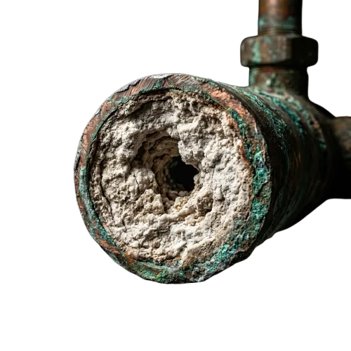 Tubatura incrostata dal calcare